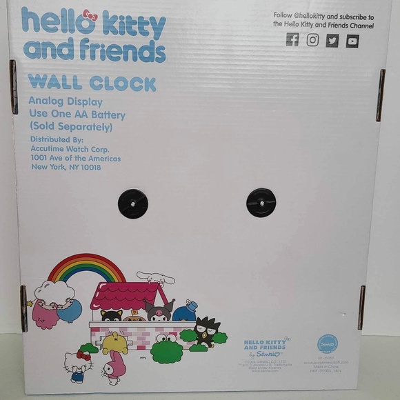 Hello Kitty and Friends analog display wall decor clock 14in brand new - Picture 6 of 11